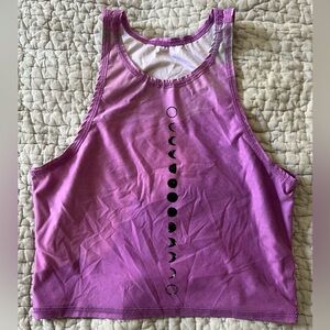 Teeki High Neck Sports Bra Purple Moon Phases Print XS/SM